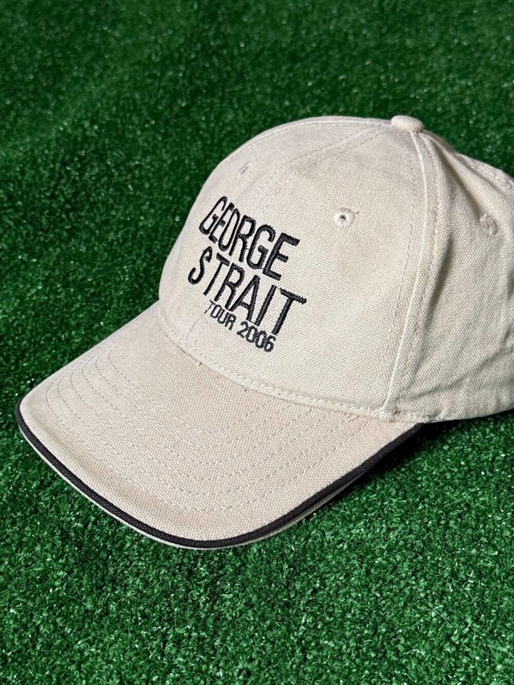 Vintage George Strait Texas Tour 2006 Country Music Ball Cap Khaki Adjustable OS